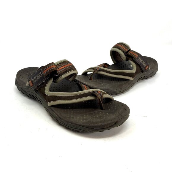 Skechers Sandals Womens 6 Reggae Rasta Roots Brown Sport Outdoor Hiking Active - Picture 1 of 12